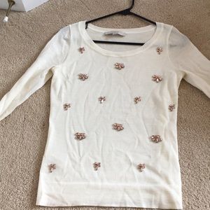 Ann Taylor Loft bejeweled sweater